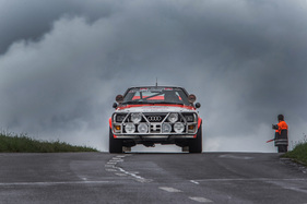 Audi quattro A1 (1983) mit Marcel Fässler am Steuer - Bergprüfung für historische Sport- und Rennwagen Altbüron 2015