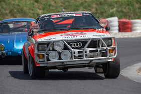 Bild Audi quattro Rallye Gruppe 4 (1982) mit Marcel Fässler am Lenkrad - Lignières Historique 2015