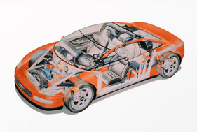 Audi quattro Spyder (1991) - Durchsichtszeichnung Audi quattro Spyder (1991) - Durchsichtszeichnung