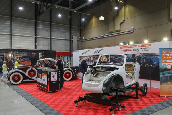 There was also an unfinished VW Beetle convertible on the Ackermann stand - Swiss Classic World Lucerne 2023