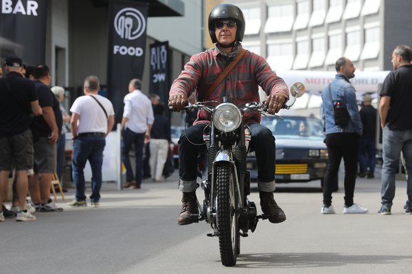 Image: On the road on a narrow track - historic motorcycle - Older Classics May 2024