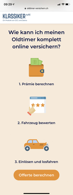 Auf "www.oldtimer-versichern.ch" lässt sich ganz einfach eine Versicherung für den geliebten Oldtimer abschliessen