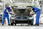 Bild: Aufnahme der BMW-i8-Serien-Produktion in Leipzig im Jahr 2014