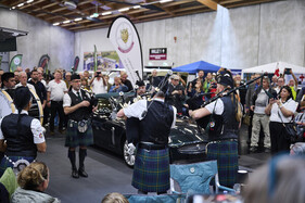 Performance by a bagpipe band in Hall 1 – Classic Expo 2026