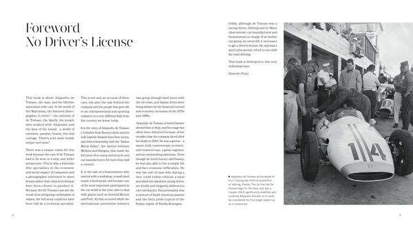 Aus dem Buch "De Tomaso" - Vorwort