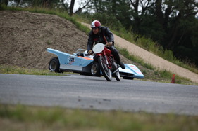 Ausblick auf die Lignières Historique 2013 - historisches Motorrad auf dem Rennkurs von Lignières