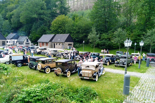 Ausfahrt der Ford Model A IG im LWL-Freilichtmuseum Hagen