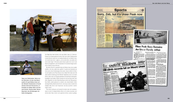 Bild Ausschnitt aus dem Buch «Das Rennen zu den Wolken - Die Audi Pikes Peak Story»