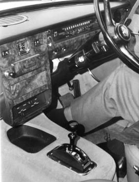 Austin 3 Litre (1967) - Interieur der Automatik-Version an der Earls Court Motor Show in London im Jahr 1967
