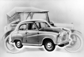 Austin A35 (1950) - mit seinem Vorgänger aus der Vorkriegszeit