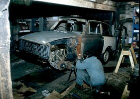 Austin A40 Farina (1958) - während der Restaurierung durch Terry Bramhall