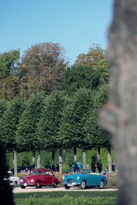 Austin A40 Sports Convertible (1951) - zusammen mit DKW Sonderklasse im Park - Classic-Gala Schwetzingen 2018
