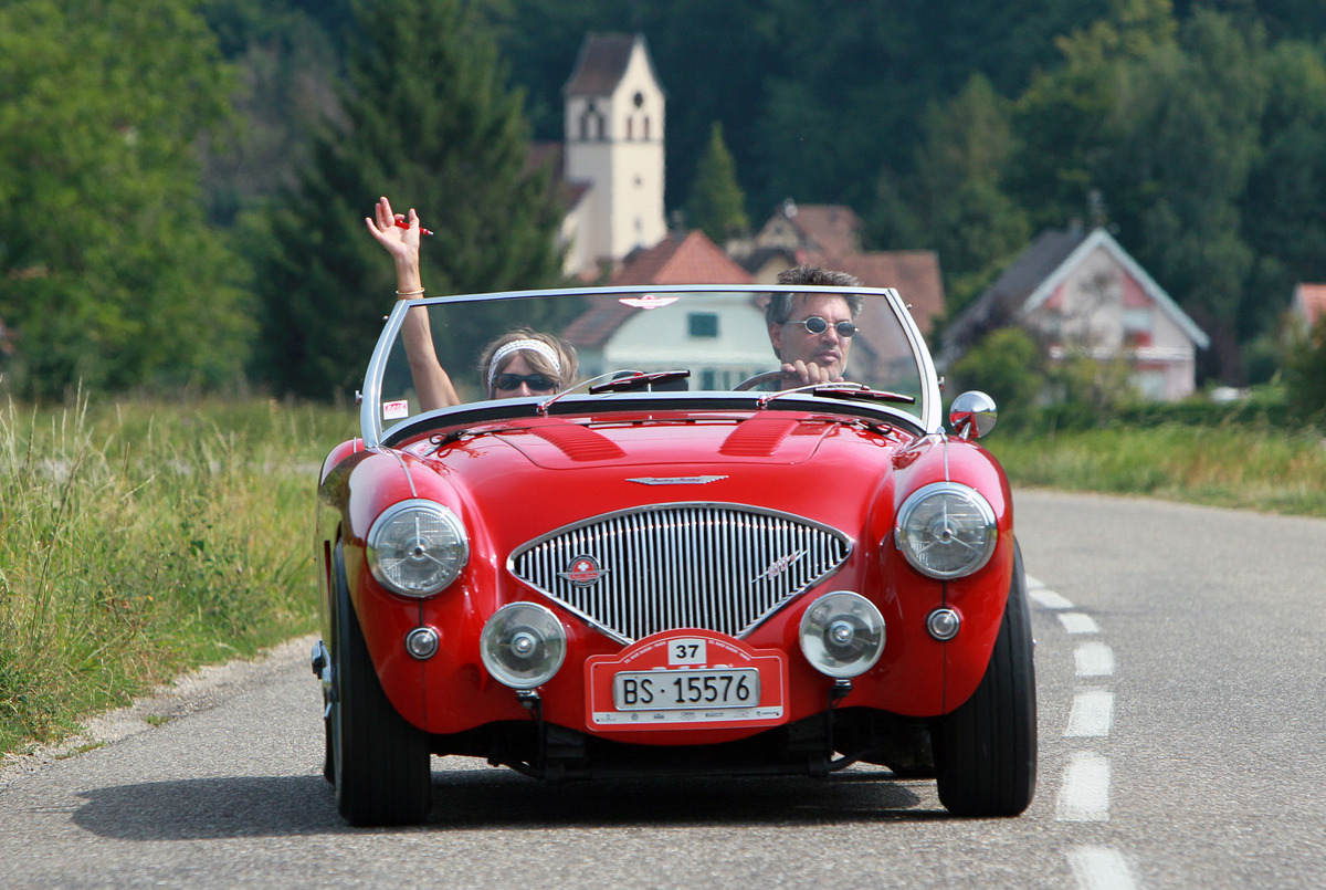 Austin-Healey 100 (1956) - am RAID Suisse-Paris 2012