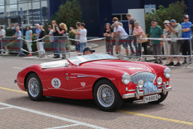 Austin-Healey 100/4 BN1 (1954) - am Oldtimer Grandprix Safenwil am 3. September 2016