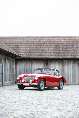 Austin-Healey 100/4 BN1 Coupé (1954) - man muss schon genau hinschauen, um zu sehen, dass hier ein Coupé und kein Roadster mit Hardtop steht