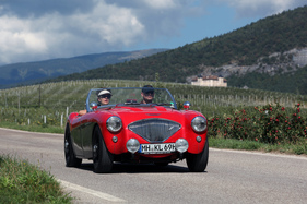 Austin-Healey 100 BN1 (1954) - ADAC Trentino Classic 2013 - Oldtimer-Wanderung um den Autozug-Pokal