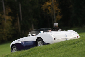 Austin-Healey 100 S (1955) - die Tanköffnung sitzt direkt hinter dem Fahrer