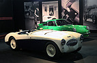 Austin-Healey 100 S (1955) - gesuchtes und rares Rennmodell - hier Chassis AHS 3603 auf dem Fiskens-Stand (Rétromobile 2013)