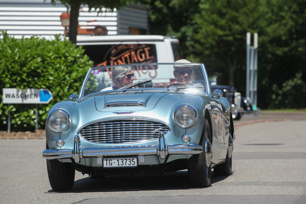 Austin-Healey 3 Litre bei der Abreise - Autohalle Sunday Classics Juni 2022