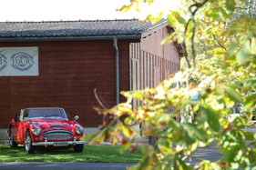 Austin-Healey 3000 - fotogen aufgestellt - Swiss Classic British Car Meeting Morges 2017