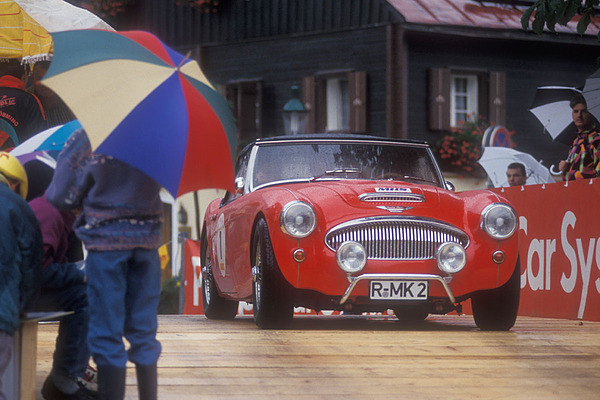 Austin Healey Mk II (1962) - Walter Röhrl am Start - Erste Ennstal Classic 1993