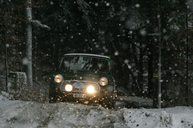 Austin Mini 1000 an der Ländle Classic 'Schneegestöber' 2012