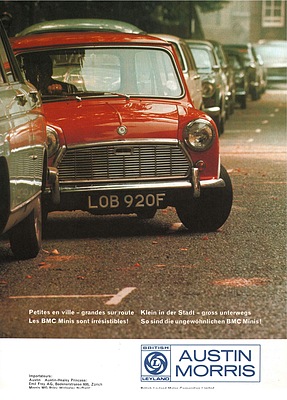 Austin Mini (1969) - zeitgenössische Werbung