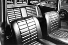 Austin Mini Clubman (1970) - schmuckes Interieur des "Estate" mit Kunstledersitzen - Genfer Autosalon 1970