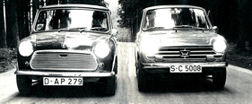 Austin Mini kontra Honda N 360 im Jahr 1968 - zwei Fronttiebler im Zweikampf