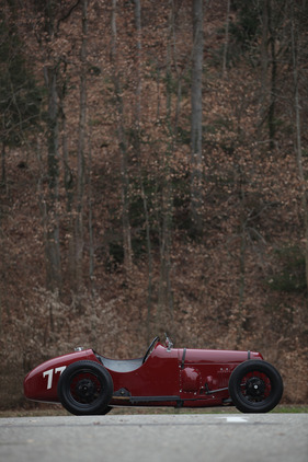 Austin Seven Special Monoposto (1930) - nur das riesige Lenkrad lässt die tatsächlichen Proportionen erahnen