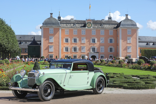 Bild Austro-Daimler Bergmeister (1932) - vor dem schönen Schloss - 19. ASC Classic-Gala Schwetzingen 2023