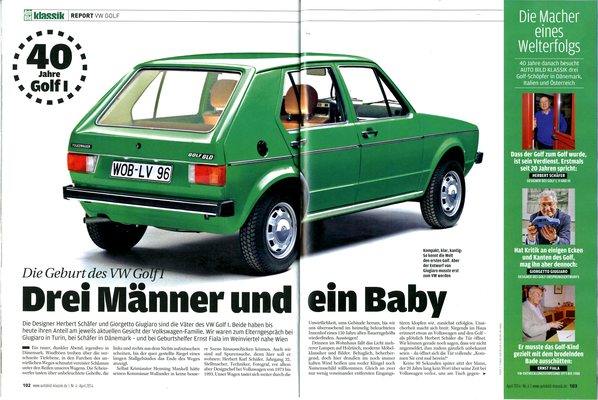 Auto Bild 4/2014 - der VW Golf I und seine Gestalter