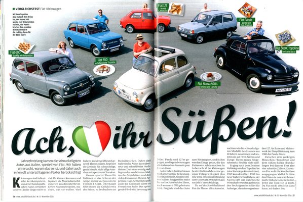 Bild Auto Bild Klassik 11/2016 - Die Süssen von Fiat