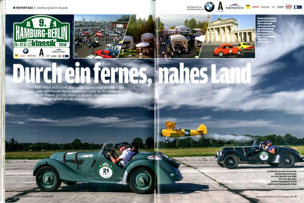 Auto Bild Klassik 11/2016 - Von Hamburg nach Berlin