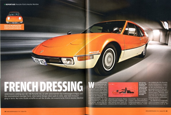Auto Bild klassik 1/2015 - Porsche 914/6 Heuliez Murène
