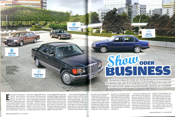 Auto Bild klassik 1/2015 - Vergleich der Business-Limousinen der Achtzigerjahre