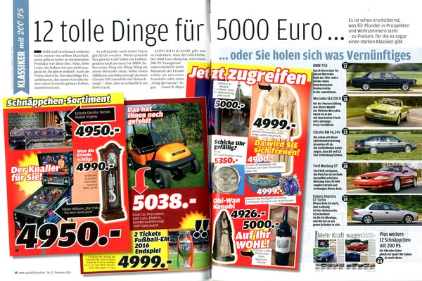 Bild Auto Bild klassik 12/2015 - 12 tolle Dinge für 5000 Euro