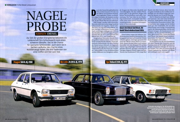 Bild Auto Bild klassik 2/2015 - Vergleich früher Diesel-Limousinen