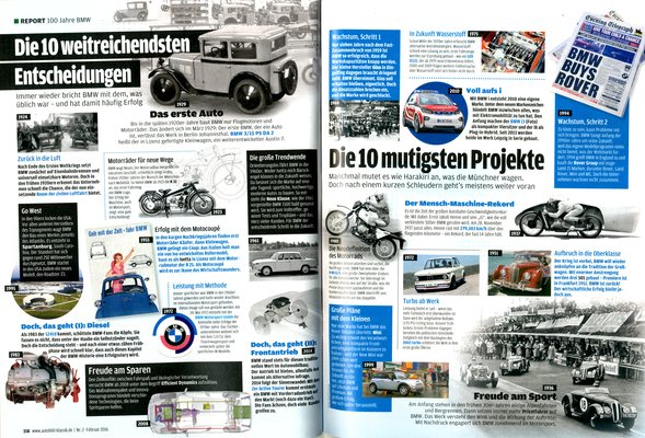 Auto Bild klassik 2/2016 - 100 Jahre BMW - 100 Fakten