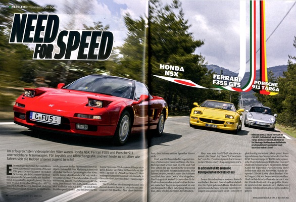 Auto Bild klassik 3-2015 - Hot sports cars of the 90s compared