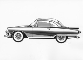 Auto Union 1000 Coupé (1957) - Skizze - zu Beginn waren 56 PS angesagt