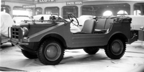 Auto Union DKW Munga (1957) - erstmals in der Schweiz zu sehen ist der DKW-Geländepersonenwagen mit dem Dreizylinder - Genfer Autosalon 1957