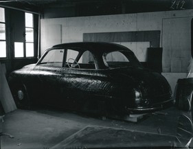 Auto Union FX 3 (1952) - Die Gegebenheiten der damaligen Konstruktionsabteilung der Auto Union mutet nicht nur aus heutiger Sicht primitiv an. Trotzdem entstand der FX 3 und wurde für Erprobungsfahrten fertig gestellt Auto Union FX 3 (1952) - Die Gegebenheiten der damaligen Konstruktionsabteilung der Auto Union mutet nicht nur aus heutiger Sicht primitiv an. Trotzdem entstand der FX 3 und wurde für Erprobungsfahrten fertig gestellt