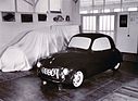 Auto Union STM 1 (1952) - Das 1-zu-1-Holzmodel des STM 1 war noch eng mit dem vierrädrigen Rollerprojekt verbunden und basierte auf den Ideen von Motorradfachmann Nikolaus Dörner