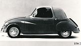 Auto Union STM 1 (1952) - Der dreisitzige Kabinenroller hatte zum Einstieg eine Kanzel, die man komplett nach hinten klappen konnte. Die Geschäftsführung stand diesem Zugang äusserst skeptisch gegenüber
