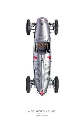 Auto Union Typ C 1936 in Tropfenform - Ausstellung "Kunst und Technik - eine neue Einheit"