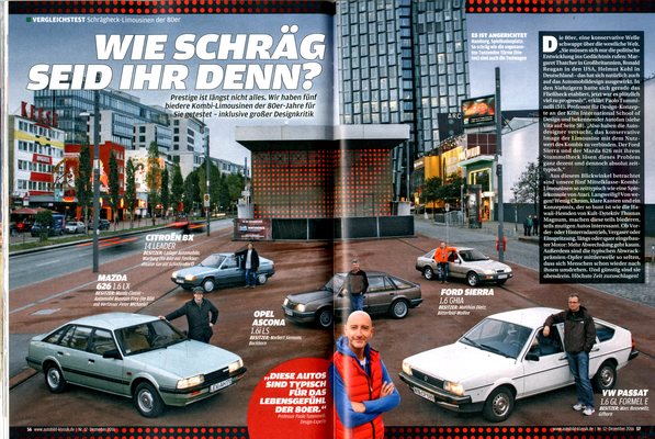 Bild AutoBild Klassik 12/2016 - Schräghecklimousinen der Achtziger