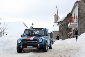 Autobianchi A112 Abarth (1976) an der Rallye Monte Carlo Historique 2015 Autobianchi A112 Abarth (1976) an der Rallye Monte Carlo Historique 2015