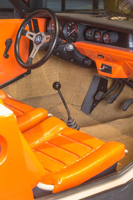 Autobianchi A112 Giovani (1973) - auch das Interieur ist farbig - Sonderschau "Italo-Design 1968-1978 - Collezione Lopresto" im Verkehrshaus Luzern 2018