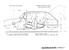 Autobianchi Primula (1965) - Abmessungen
